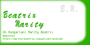 beatrix marity business card